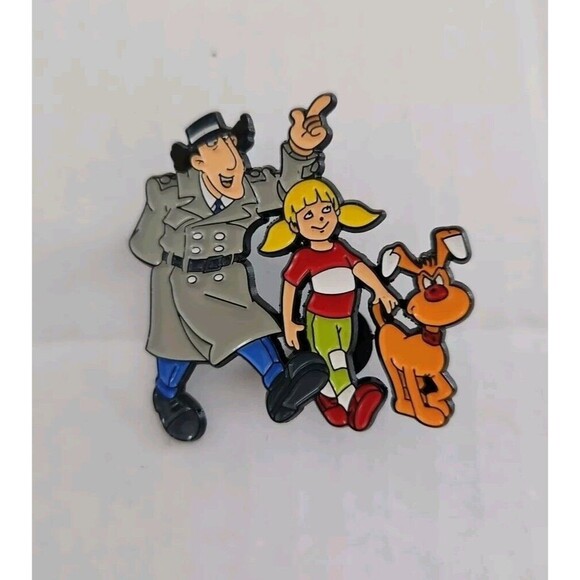 Inspector Gadget with Penny & Brain Pin Double Post - Picture 1 of 5